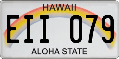 HI license plate EII079