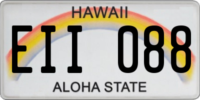 HI license plate EII088