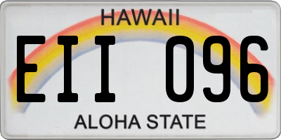 HI license plate EII096
