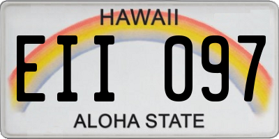 HI license plate EII097