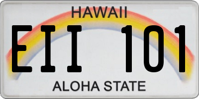 HI license plate EII101