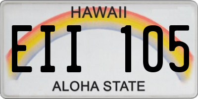 HI license plate EII105