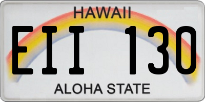 HI license plate EII130