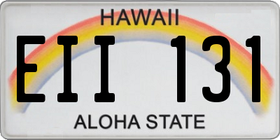 HI license plate EII131