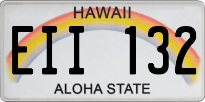 HI license plate EII132