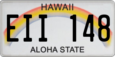 HI license plate EII148