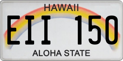 HI license plate EII150