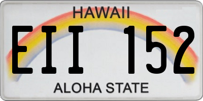 HI license plate EII152