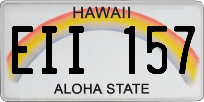 HI license plate EII157