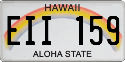 HI license plate EII159