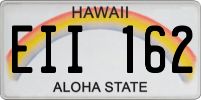 HI license plate EII162