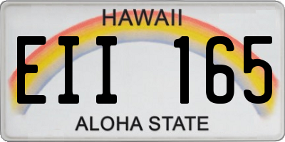 HI license plate EII165