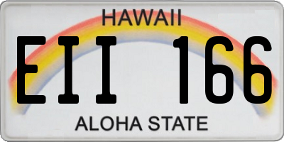 HI license plate EII166