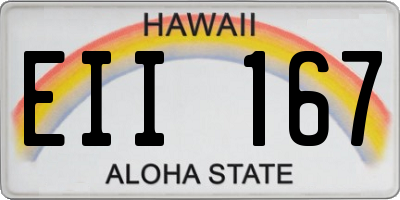 HI license plate EII167