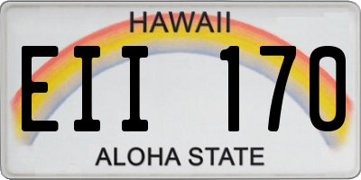 HI license plate EII170