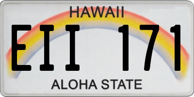 HI license plate EII171