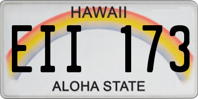 HI license plate EII173