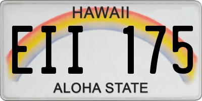 HI license plate EII175