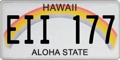 HI license plate EII177