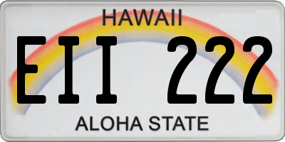 HI license plate EII222