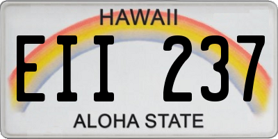 HI license plate EII237