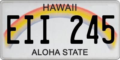 HI license plate EII245