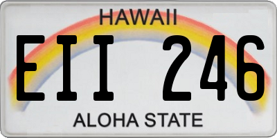 HI license plate EII246