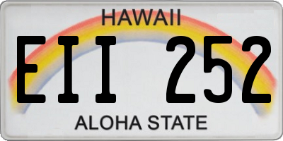 HI license plate EII252