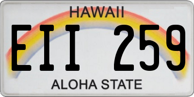 HI license plate EII259