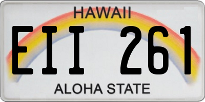 HI license plate EII261