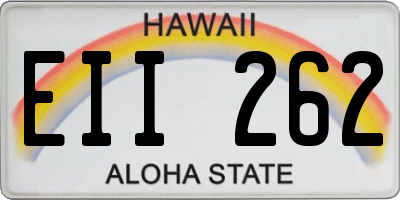 HI license plate EII262