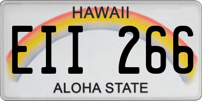 HI license plate EII266