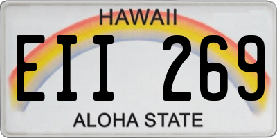 HI license plate EII269