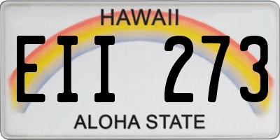 HI license plate EII273