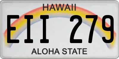 HI license plate EII279