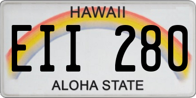 HI license plate EII280