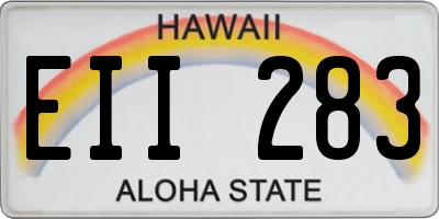 HI license plate EII283