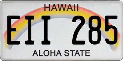 HI license plate EII285