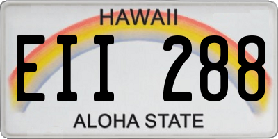 HI license plate EII288