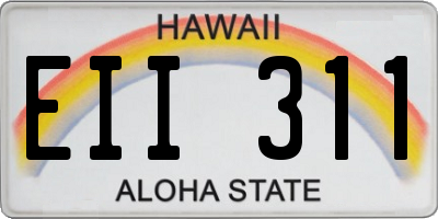 HI license plate EII311