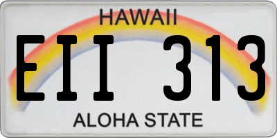 HI license plate EII313