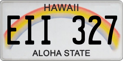 HI license plate EII327