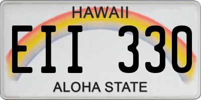 HI license plate EII330