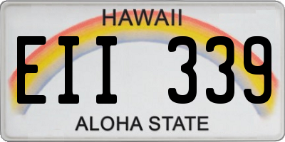 HI license plate EII339