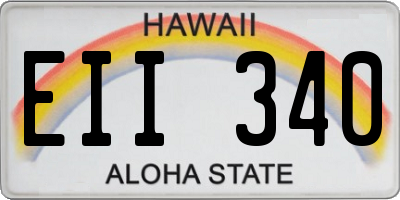 HI license plate EII340