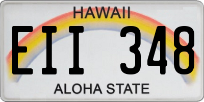 HI license plate EII348
