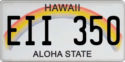 HI license plate EII350