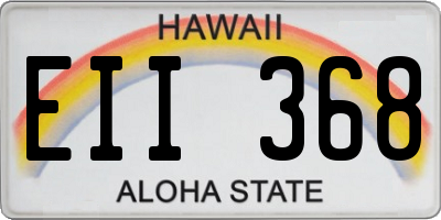 HI license plate EII368