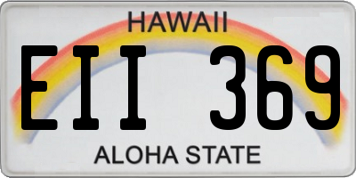 HI license plate EII369