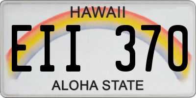 HI license plate EII370